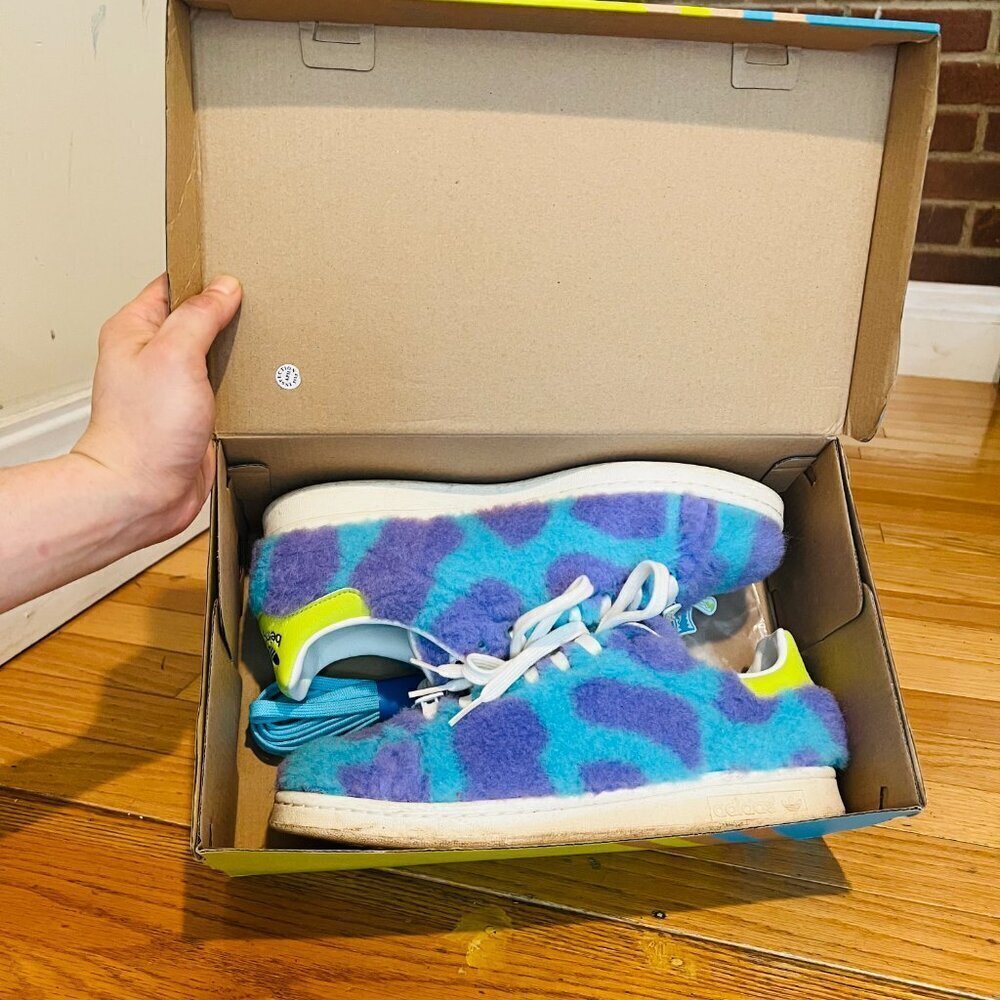Adidas Stan Smith x Monsters Inc Mike Sulley Men’s Size 9 Custom GZ5990 - Picture 14 of 16